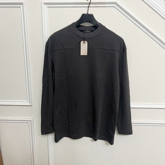 AllSaints Other - NWT AllSaints Mens Sweatshirt Gray Jumper Sweater Raven Crew Ramskull Top SZ L